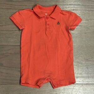 GAP Bright Coral Orange Baby Polo